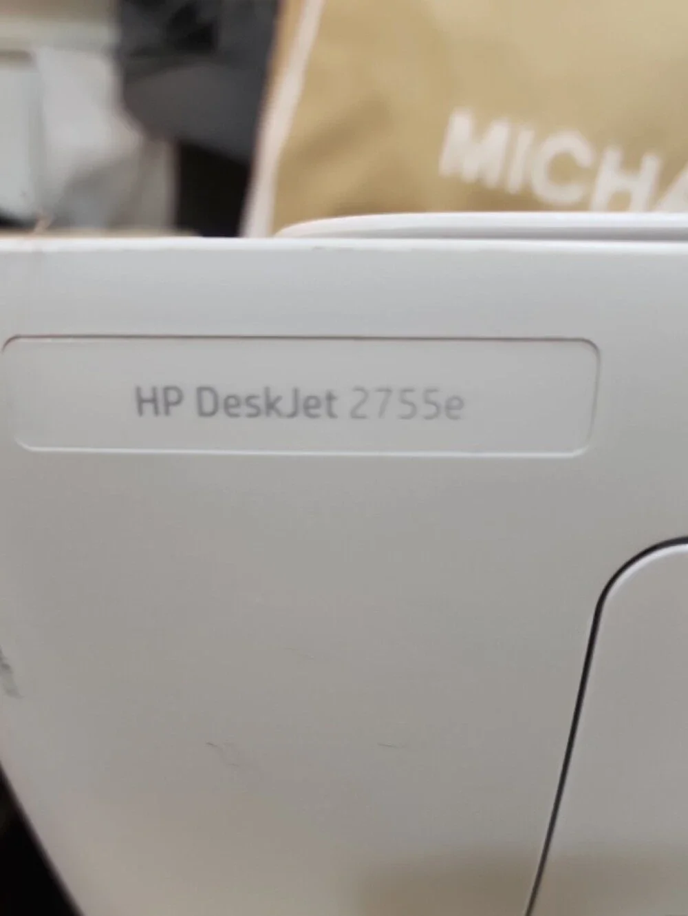 HP DeskJet 2755e White and Gray Wireless All-in-One Printer